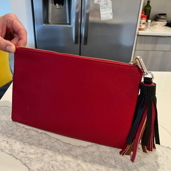 Leather Clutches in red color. Brand new - Picture 2 of 4